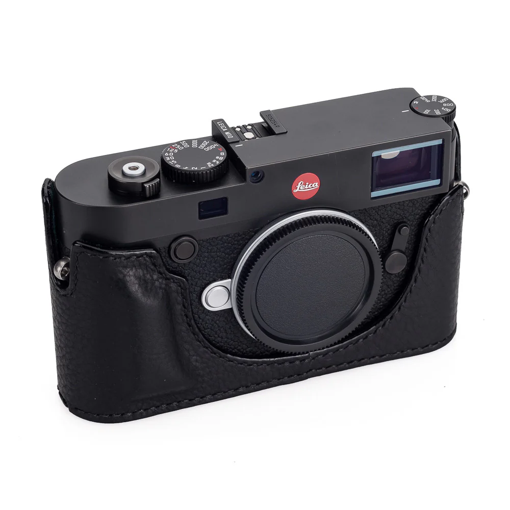 Arte di Mano Half Case for Leica M10 with Battery Access Door - Minerva Black with Black Stitching - Image 7