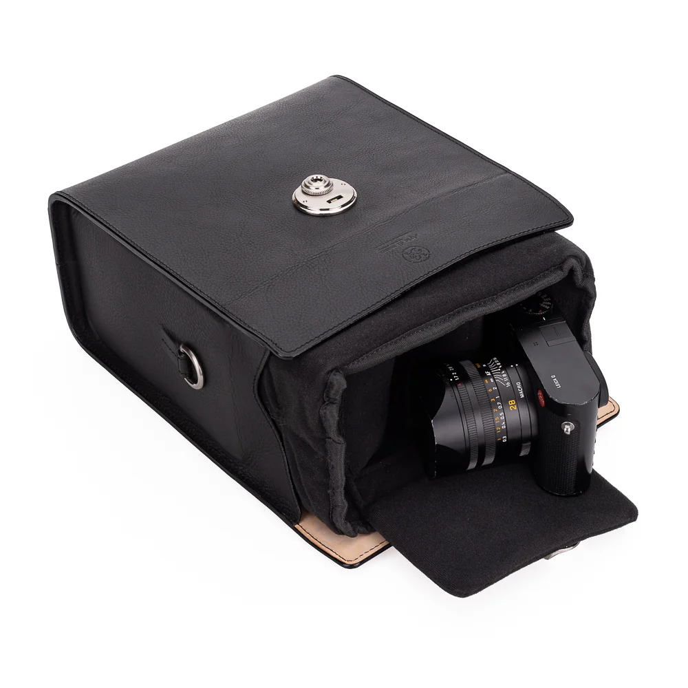 Arte di Mano Heritage Camera Bag - Minerva Black with Black Stitching - Image 11