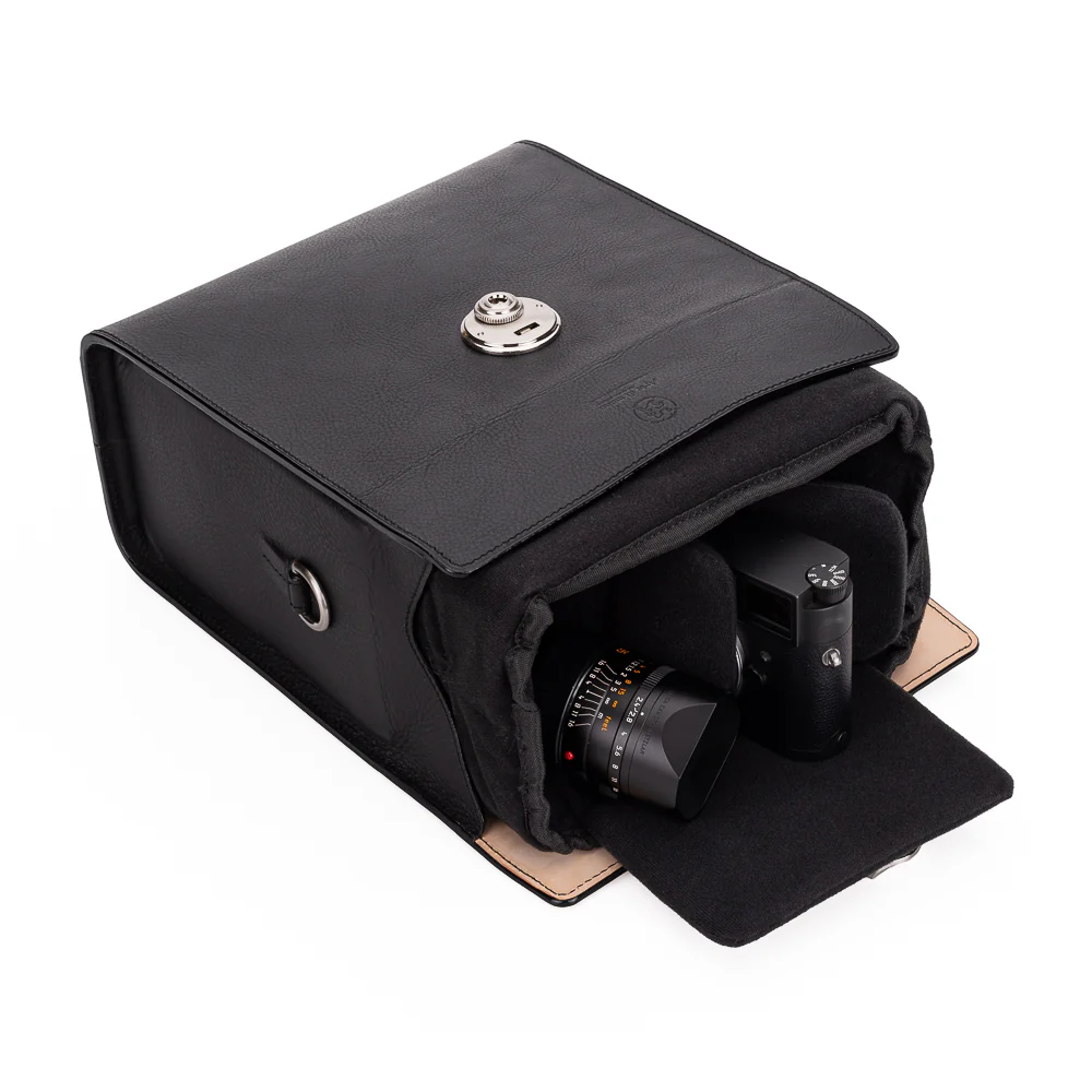 Arte di Mano Heritage Camera Bag - Minerva Black with Black Stitching - Image 12