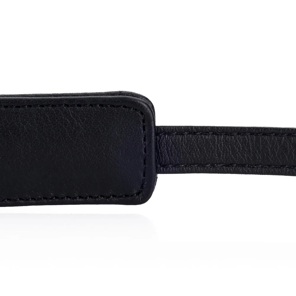 Cecilia Leather Neck Strap, Black - Image 4