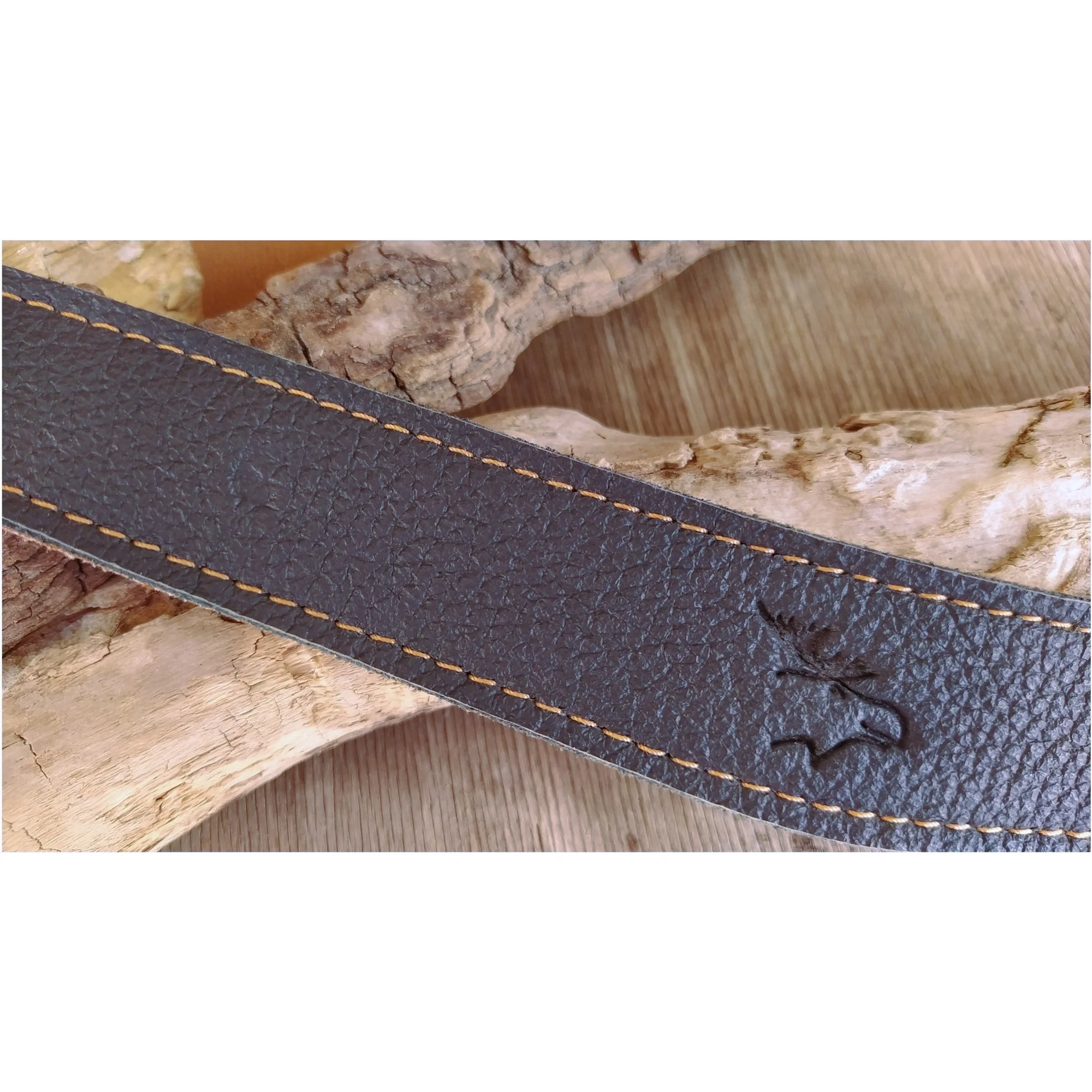 EDDYCAM Elk Leather Neck Strap, 35mm Wide, Anthracite/Natural with Natural Stitching - Image 11