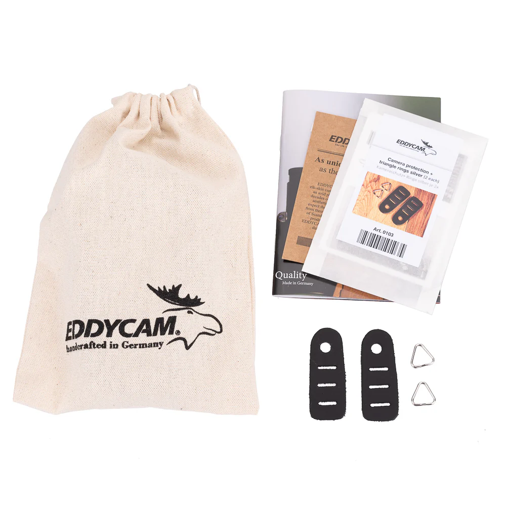 EDDYCAM Elk Leather Neck Strap, 35mm Wide, Anthracite/Natural with Natural Stitching - Image 13