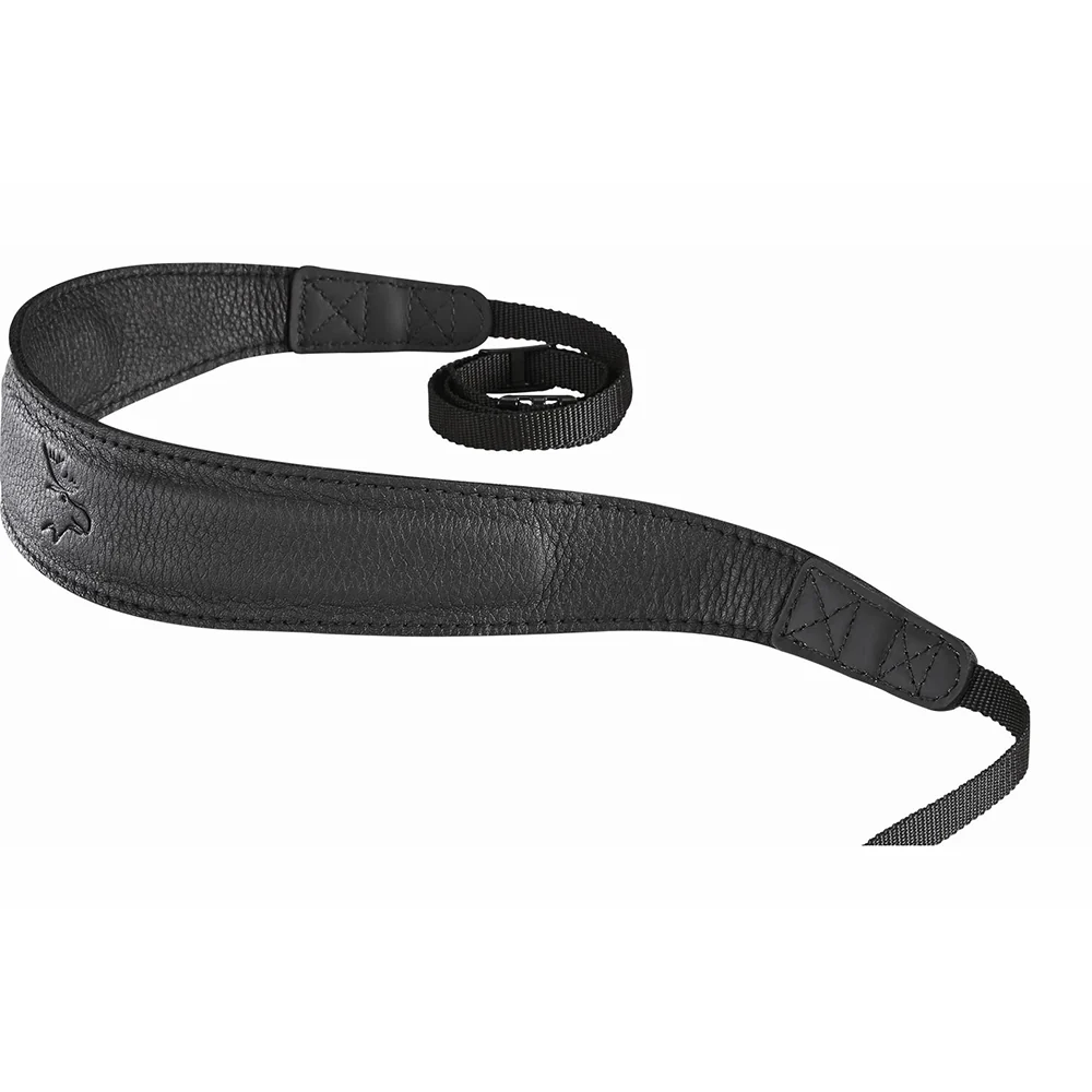 EDDYCAM Elk Leather Neck Strap, 50mm Wide, Black/Black with Black Stitching - Image 6