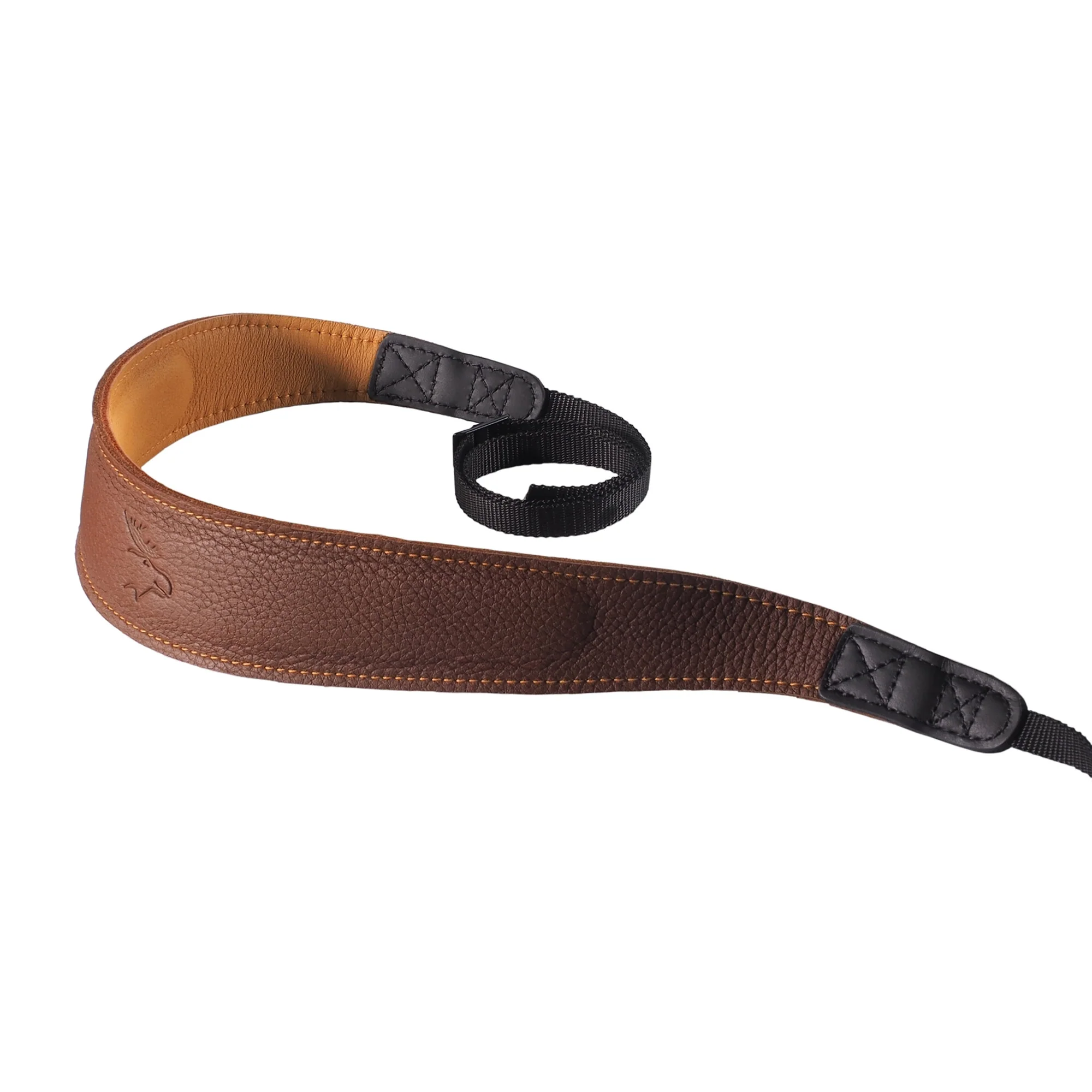 EDDYCAM Elk Leather Neck Strap, 50mm Wide, Cognac/Natural with Natural Stitching - Image 7
