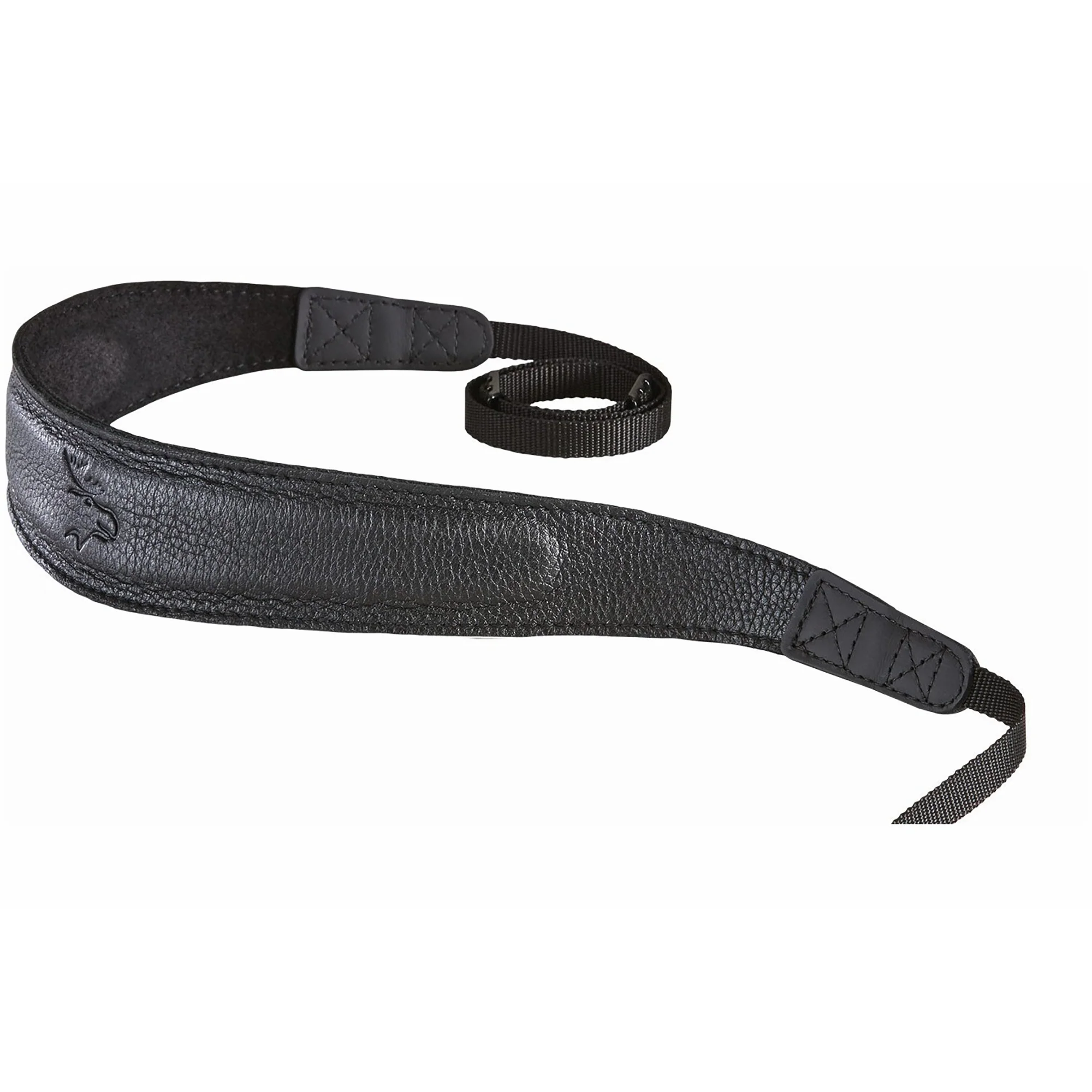 EDDYCAM Elk Leather Neck Strap, 50mm Wide, Black/Mongolian Yak with Black Stitching - Image 7