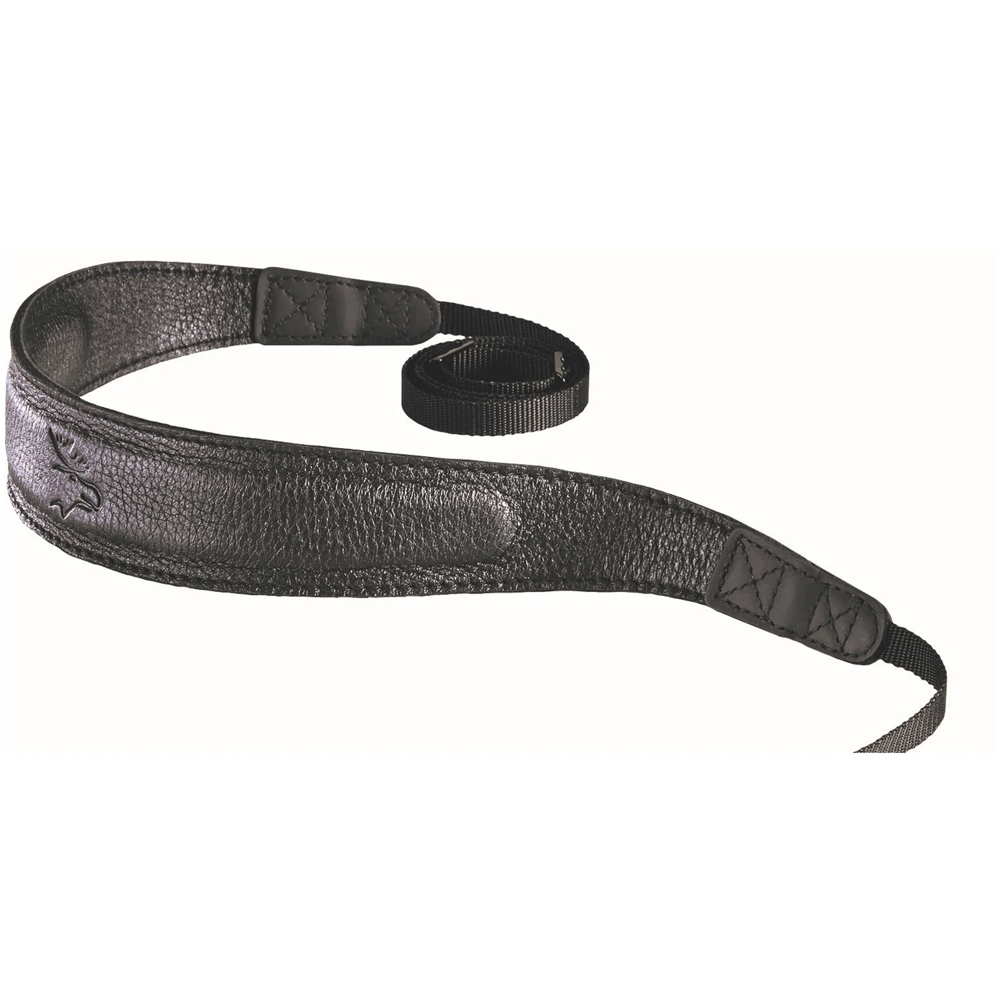 EDDYCAM 200cm Extra Long Elk Leather Neck Strap, 50mm Wide, Black/Black with Black Stitching - Image 7