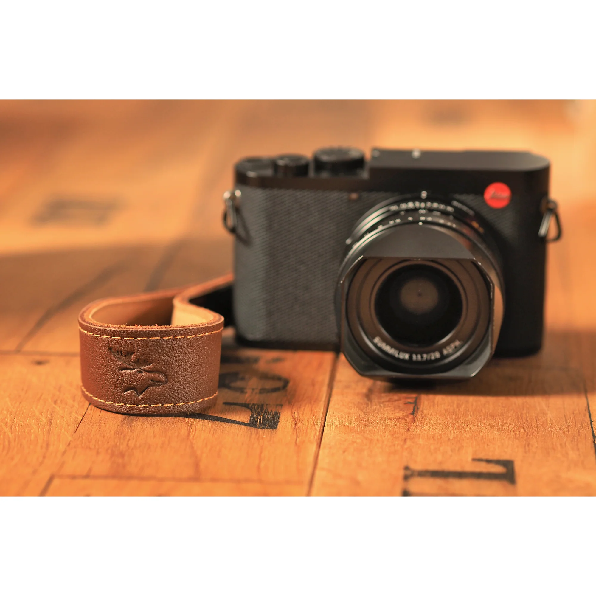 EDDYCAM Elk Leather Wrist Strap (Sling 1), Cognac/Natural with Natural Stitching - Image 6