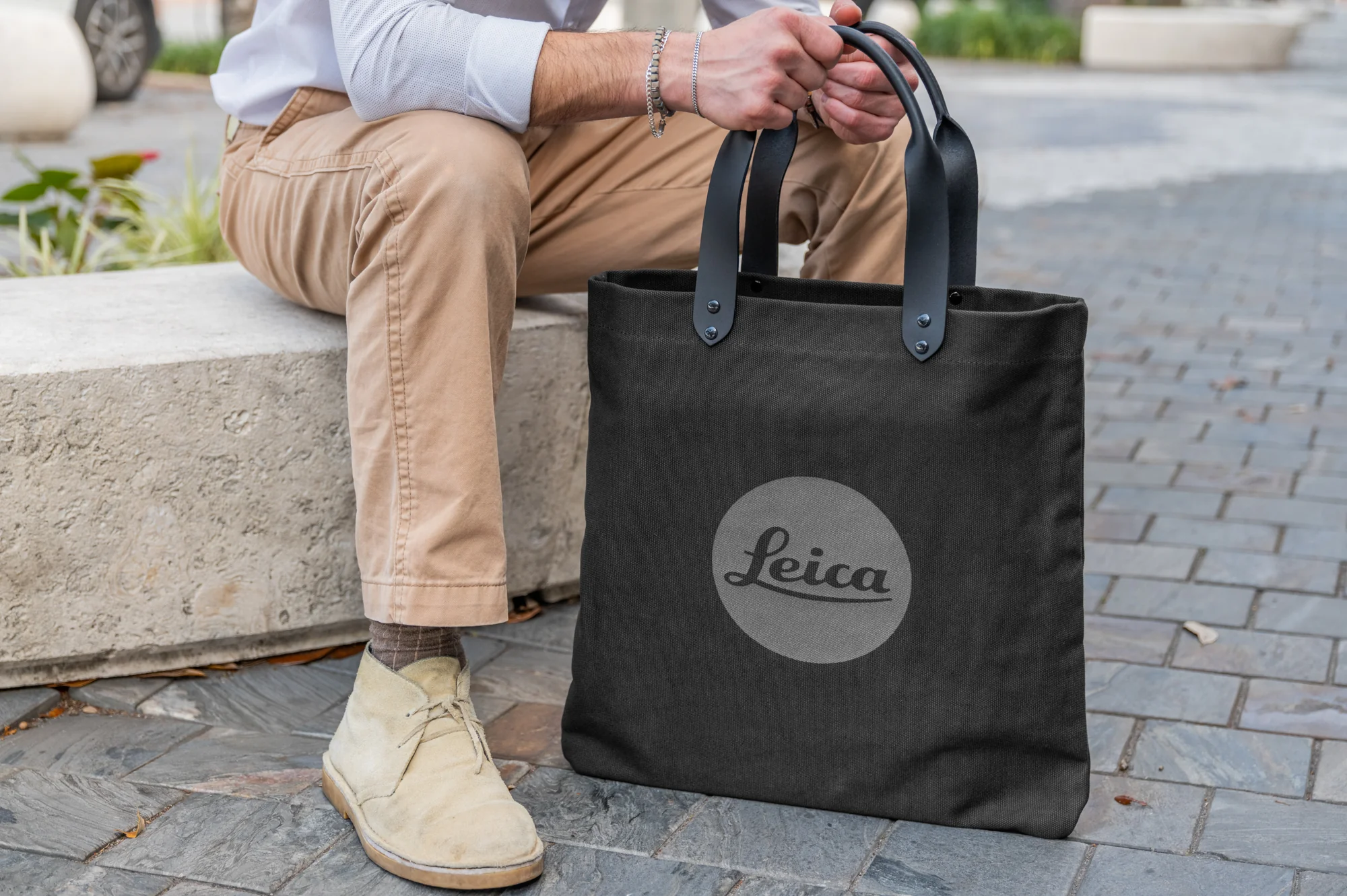 Leica Shopping Bag, washed canvas, black - Image 4