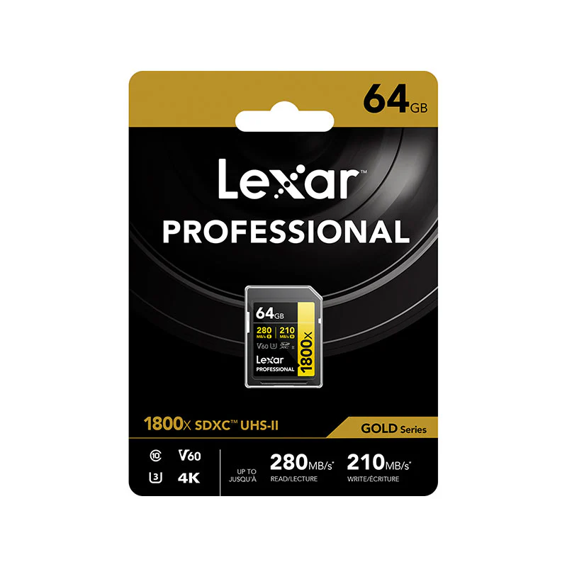 Lexar Professional 1800x 64GB SDXC UHS-II, U3, Gold Series - Image 6