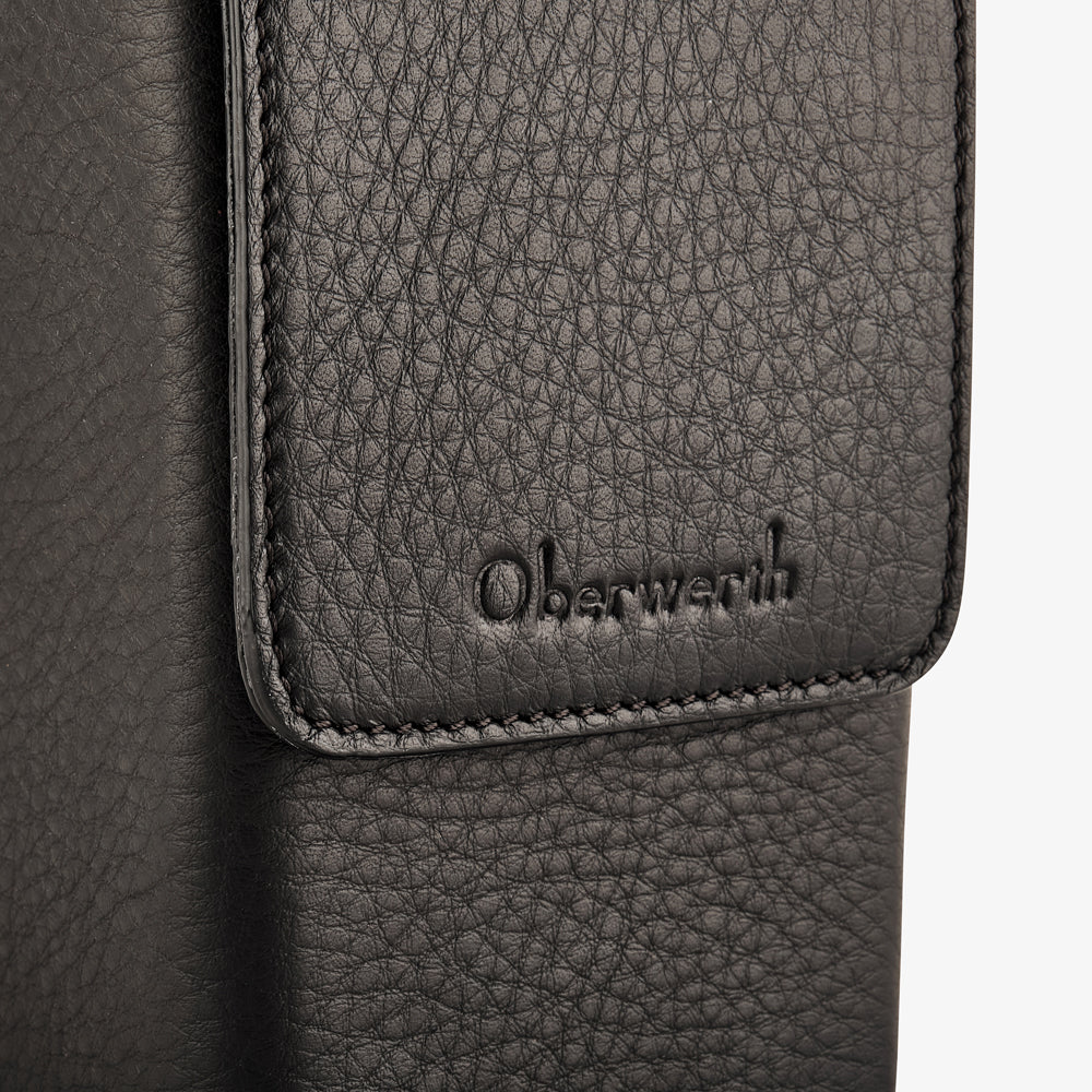 Oberwerth ‘Albert’ Leather Camera Bag - Black with Black Stitching - Image 4