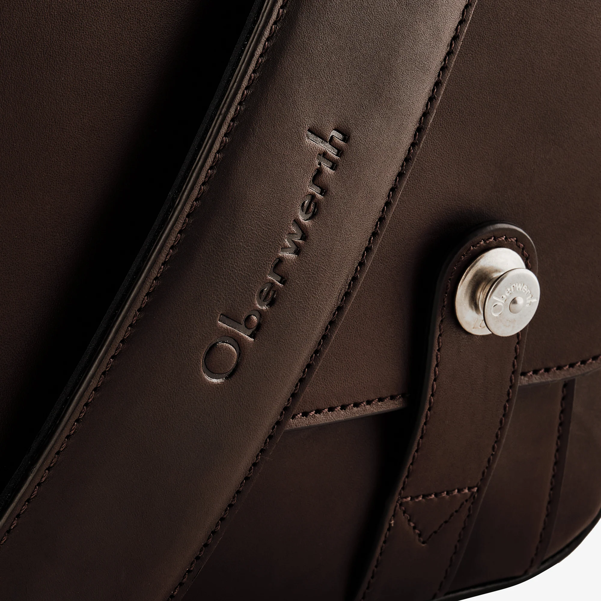 Oberwerth Signature Line Camera Bag (Large), Dark Brown with Red Lining - Image 4