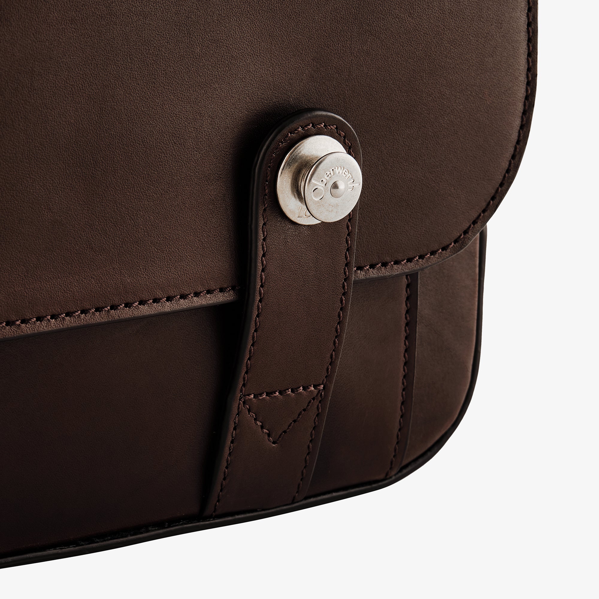 Oberwerth Signature Line Camera Bag (Large), Dark Brown with Red Lining - Image 5