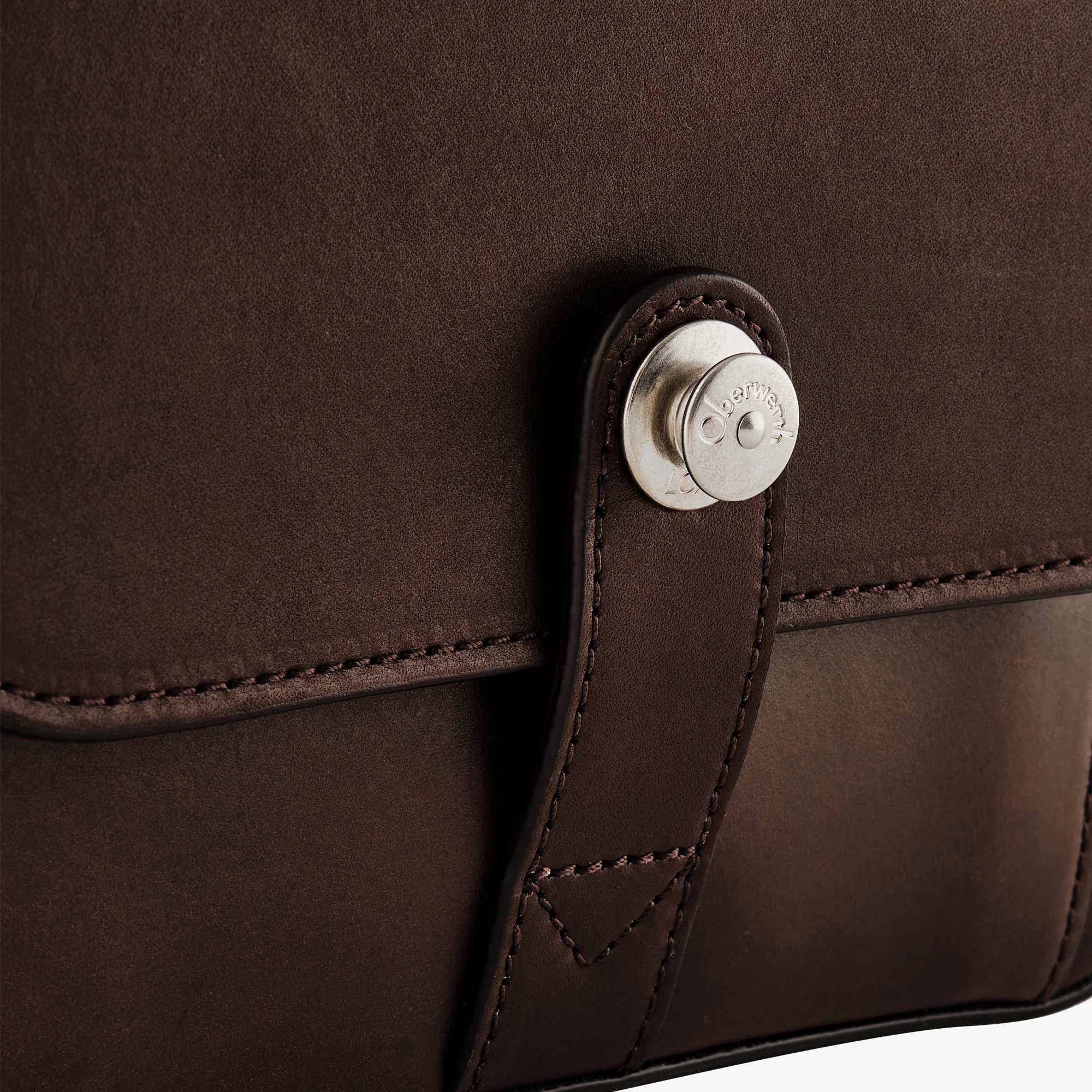 Oberwerth Signature Line Camera Bag (Medium), Dark Brown with Red Lining - Image 5
