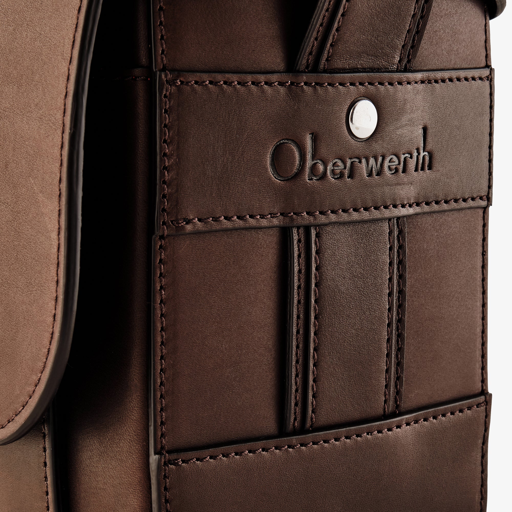 Oberwerth Signature Line Camera Bag (Medium), Dark Brown with Red Lining - Image 6