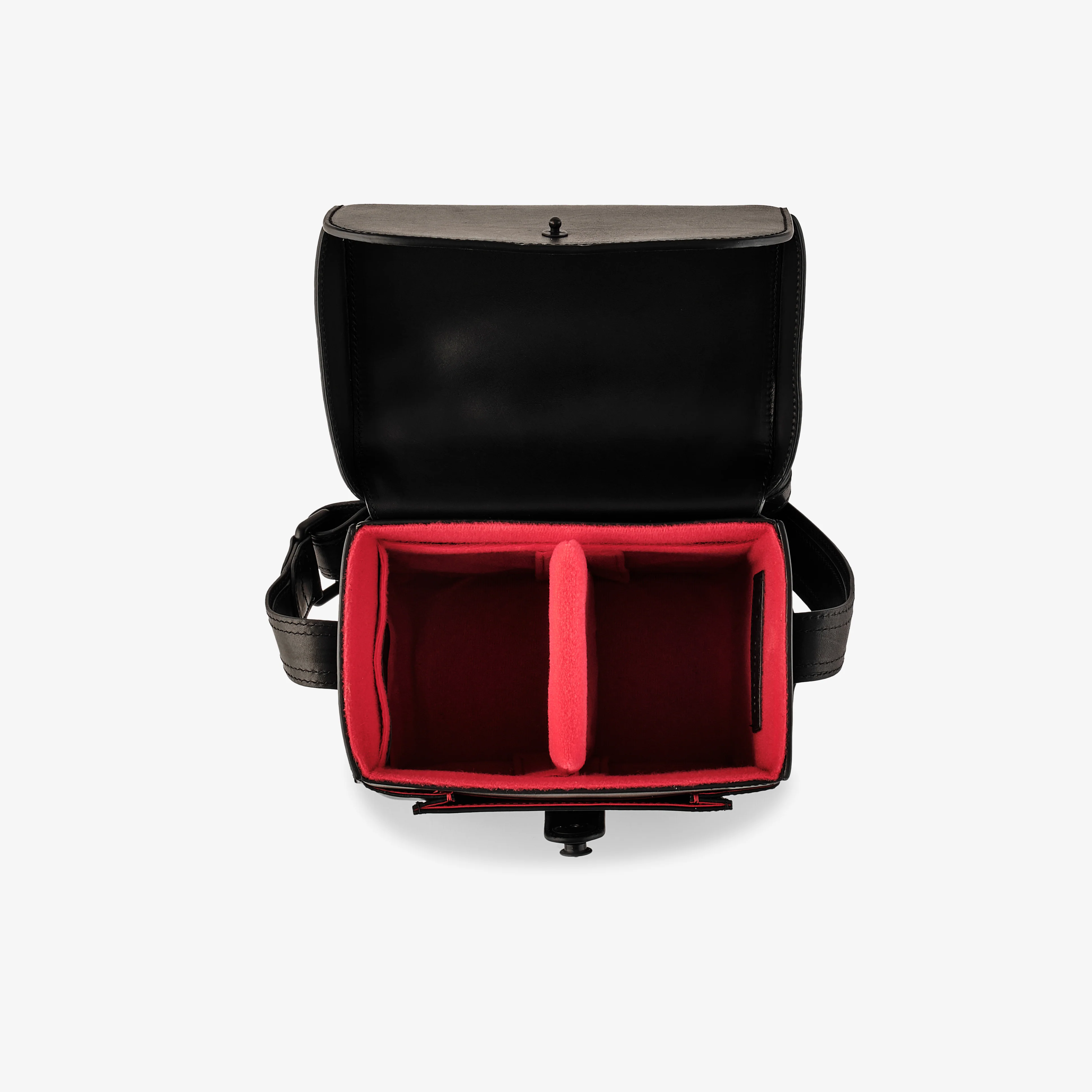 Oberwerth Signature Line Camera Bag (Small), Black with Red Lining - Image 9