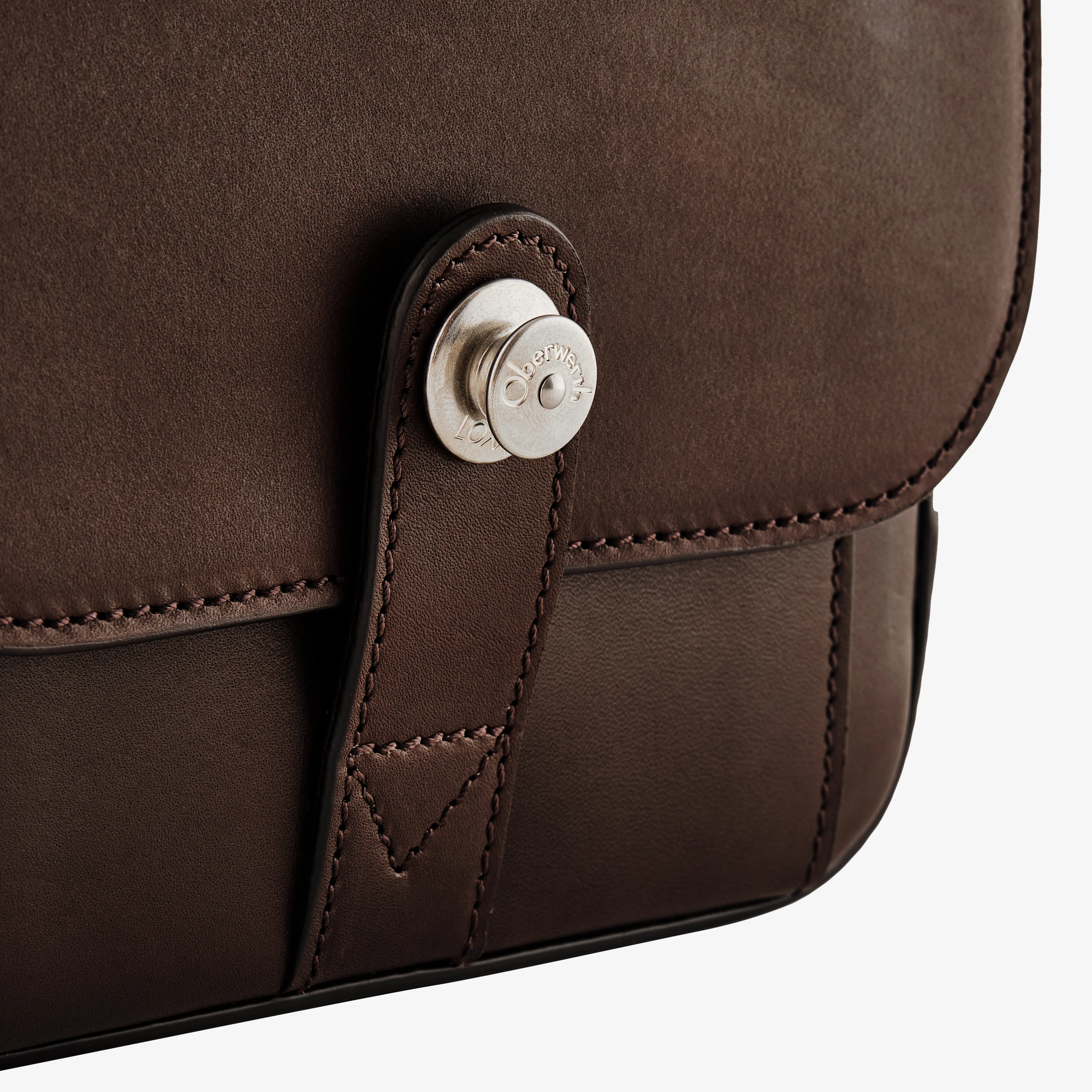 Oberwerth Signature Line Camera Bag (Small), Dark Brown with Red Lining - Image 11