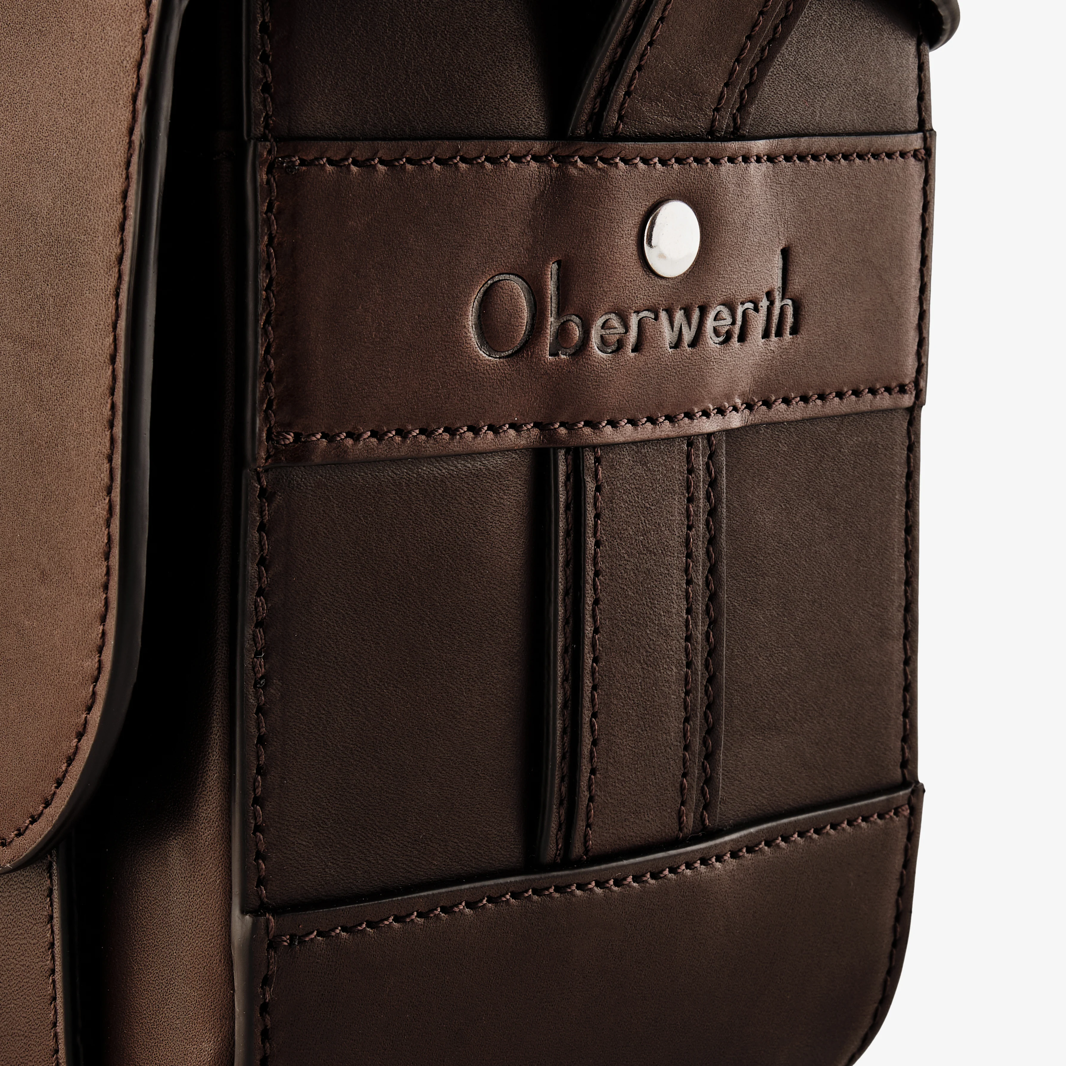 Oberwerth Signature Line Camera Bag (Small), Dark Brown with Red Lining - Image 12