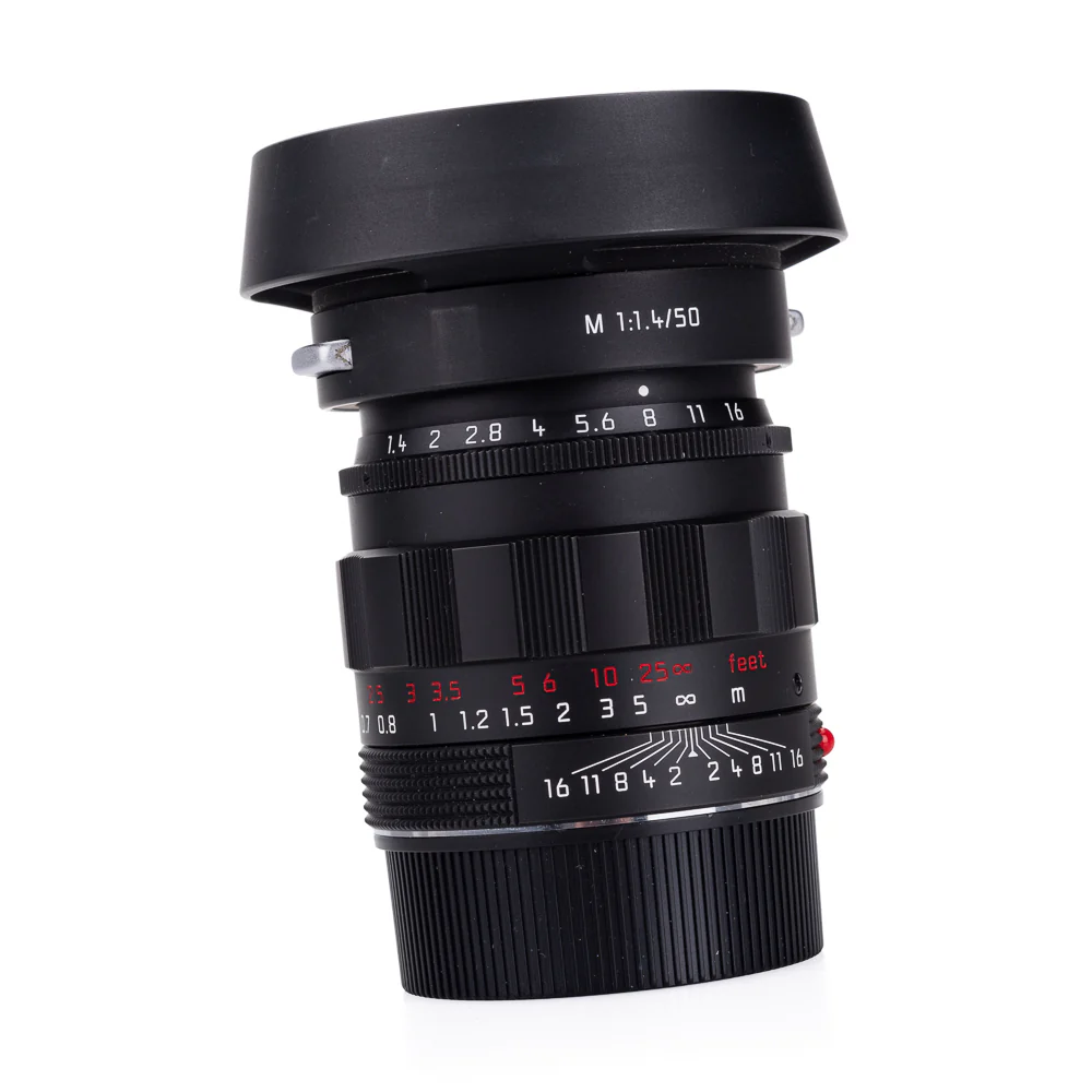 Used Leica Summilux-M 50mm f/1.4 ASPH, black chrome - UV Filter & Threaded Hood - Image 5