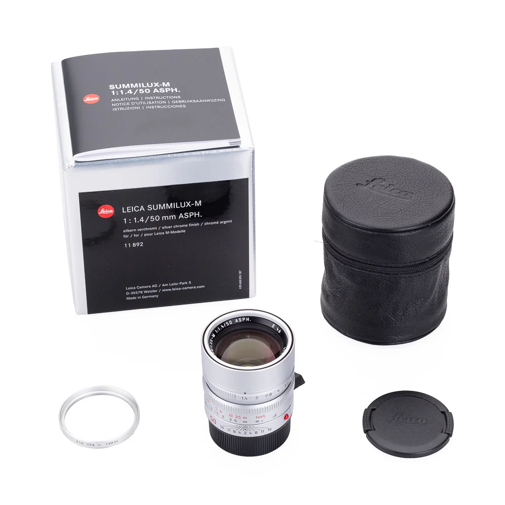 Used Leica Summilux-M 50mm f/1.4 ASPH, silver chrome - 6-Bit - UVa Filter - Image 6